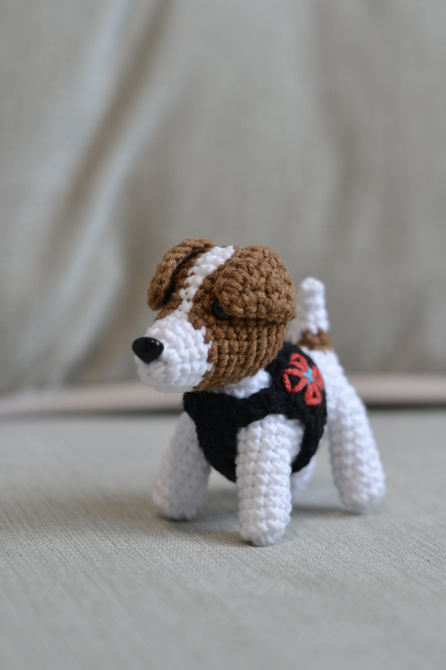 Patron Dog Minesweeper Plush Stuffed Animals, Handmade Crocheted Animal Dog Crochet Kit, Ukrainian Soldier Knitted Patron Dog, Craft Plush Soft Decoration, Figurine Home Decor, Made in Ukraine