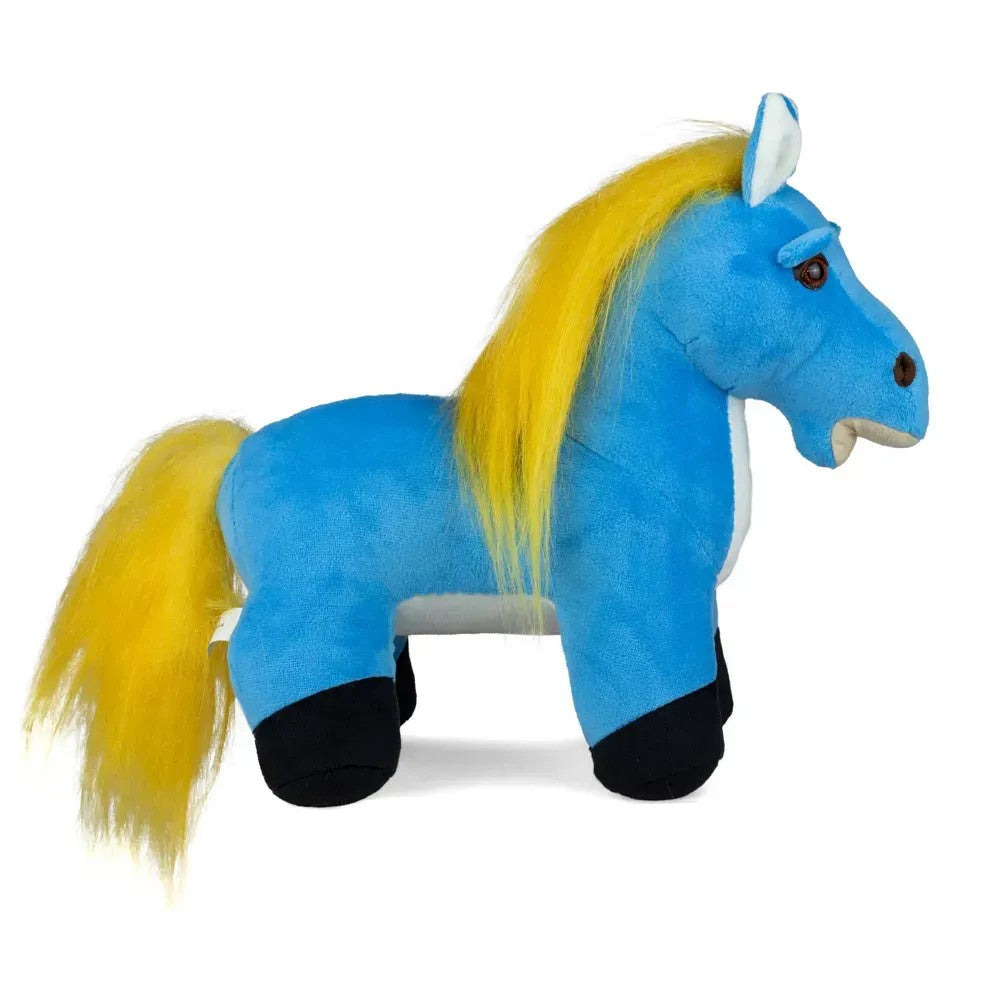 12'' Ukrainian Handmade Soft Horse Toy 30cm – Year of The Horse 2026 Plush Symbol in Blue & Yellow – Stuffed Animal Gift & Home Deco from Ukraine