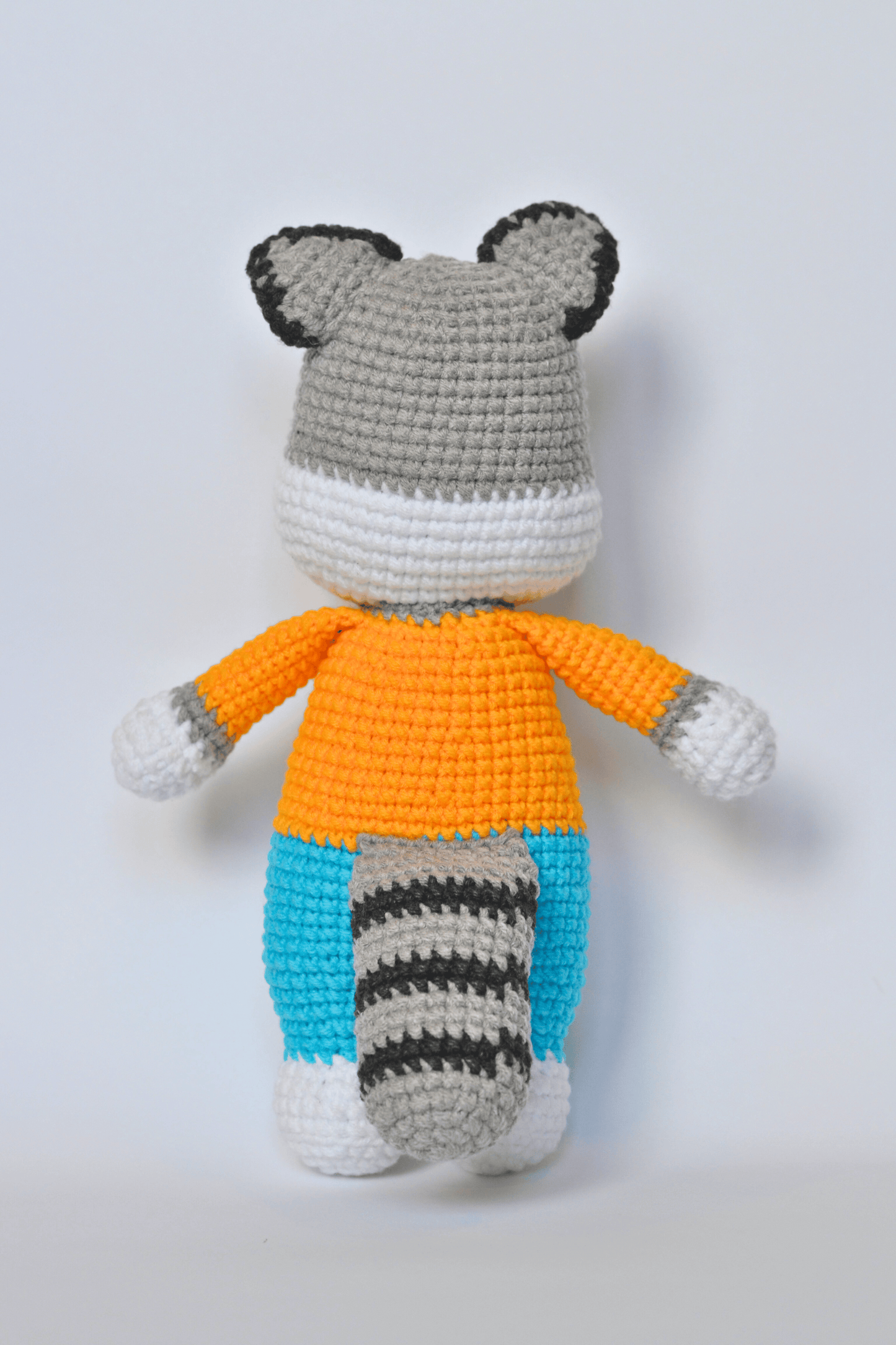Raccoon Plush Stuffed Animals, Handmade Crocheted Animal Raccoon Crochet Kit, Ukrainian Soldier Knitted Raccoon, Craft Plush Soft Decoration, Figurine Home Decor, Made in Ukraine