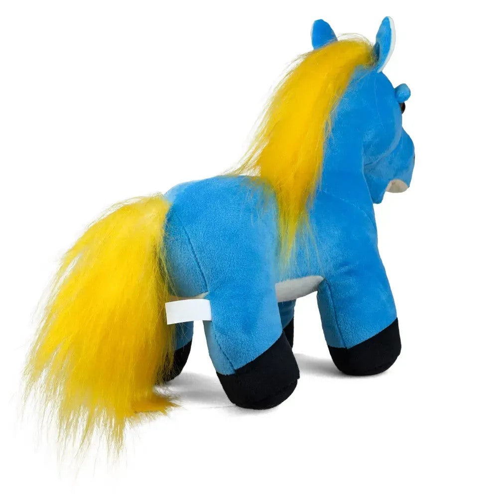 12'' Ukrainian Handmade Soft Horse Toy 30cm – Year of The Horse 2026 Plush Symbol in Blue & Yellow – Stuffed Animal Gift & Home Deco from Ukraine