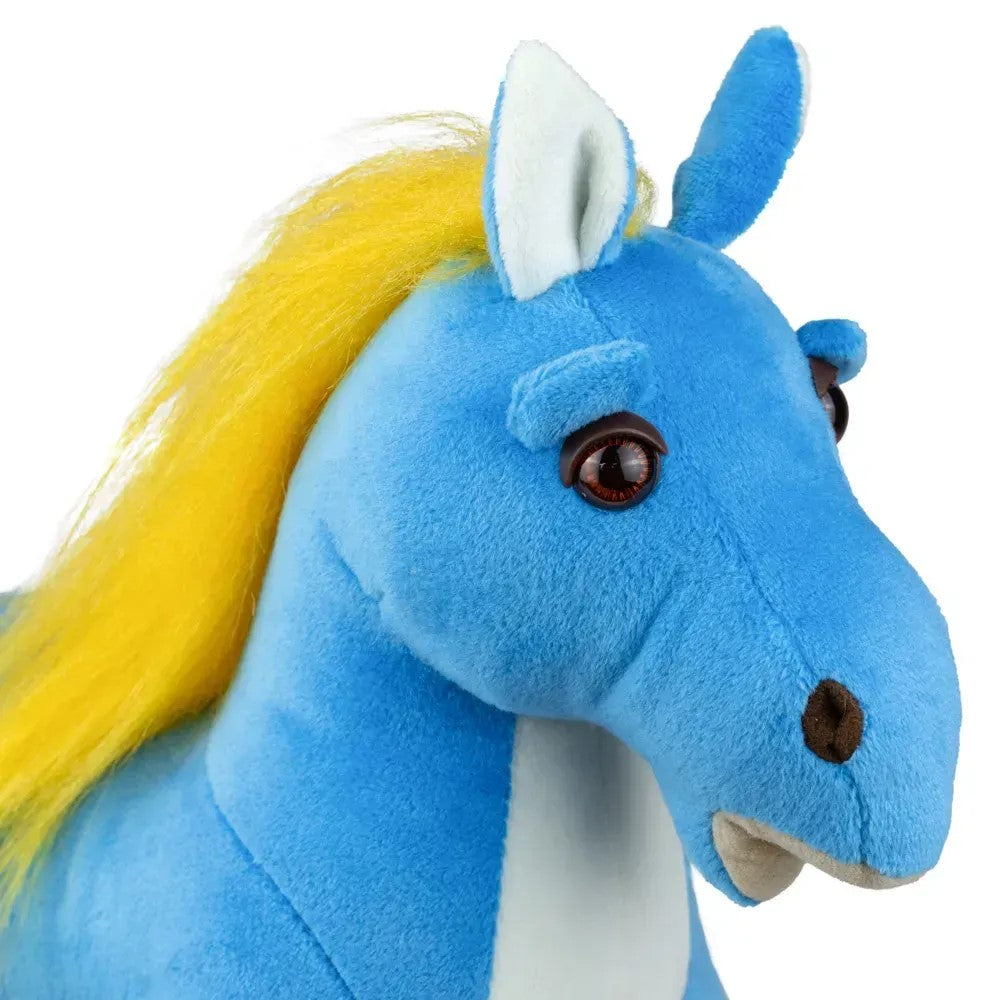 12'' Ukrainian Handmade Soft Horse Toy 30cm – Year of The Horse 2026 Plush Symbol in Blue & Yellow – Stuffed Animal Gift & Home Deco from Ukraine