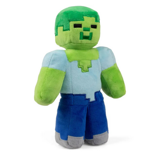 MINECRAFT Zombie  Green Pixel Undead Zombie Inspired Plush Toy Decoration Soft Stuffed Monster Doll for Gamers Craft Plush Soft Stuffed Toy Decor Made in Ukraine