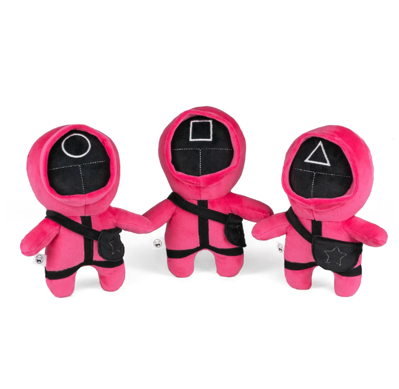 Squid Game Masked Worker Squid Pink Masked Solider Craft Plush Soft Stuffed Toy Decor Made in Ukraine