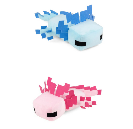 MINECRAFT Blue Pink Pixel Axolotl Salamander Inspired Plush Toy Decoration Soft Stuffed Doll for Gamers Craft Plush Soft Stuffed Toy Decor Made in Ukraine