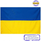 Ukrainian Flag 3x5 ft – Nylon or Premium Gabardine – Made in Ukraine – Wall-Mounted or Hand-Held – Indoor & Outdoor Use
