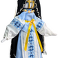 BraveUA 12'' Exclusive Collectible Ukrainian Motanka Doll on Wooden Base || Mother Nature Doll || Blue Light color || Slavic Design Handmade Made in Ukraine