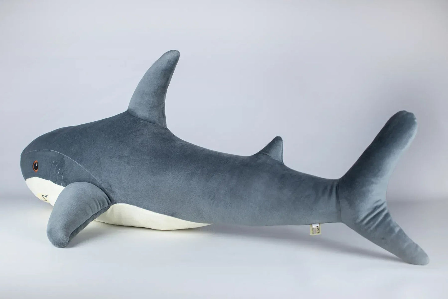 Premium Giant Shark Plush Toy & Decor & Pillow in One – Handmade in Ukraine – Luxury Soft Stuffed Animal in L & XXL – Grey, Pink & Tiger Shark