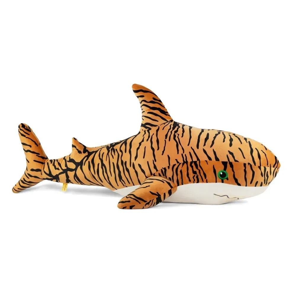 Premium Giant Shark Plush Toy & Decor & Pillow in One – Handmade in Ukraine – Luxury Soft Stuffed Animal in L & XXL – Grey, Pink & Tiger Shark