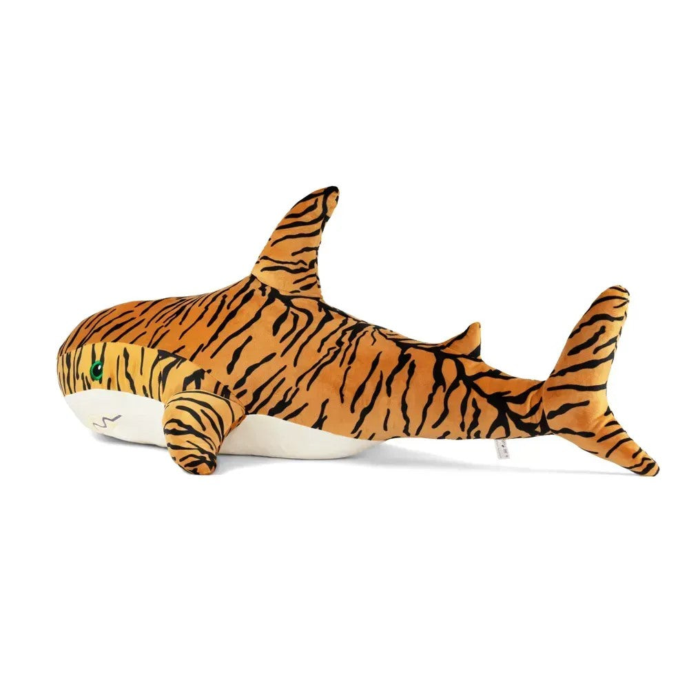 Premium Giant Shark Plush Toy & Decor & Pillow in One – Handmade in Ukraine – Luxury Soft Stuffed Animal in L & XXL – Grey, Pink & Tiger Shark