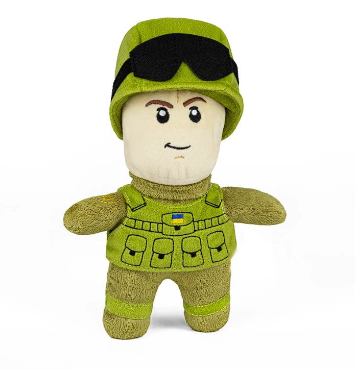 10'' Ukrainian Soldier of The Armed Forces of Ukraine Craft Plush Soft Stuffed Toy Handmade in Ukraine