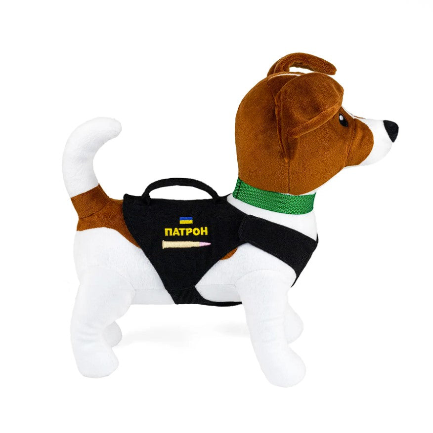 BraveUA 14'' Ukrainian Dog Patron Minesweeper Craft Plush Soft Stuffed Toy Handmade in Ukraine