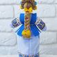 7.5" Exclusive Collectible Ukraine Motanka Doll Slavic Design Blue Handmade Made in Ukraine
