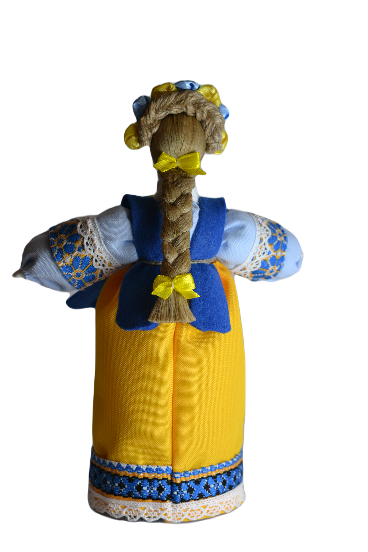 7.5" Exclusive Collectible Ukraine Motanka Doll Slavic Design Yellow-Blue Handmade Made in Ukraine